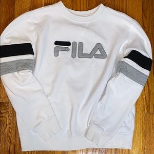 Fila sweatshirt - black, white, and gray